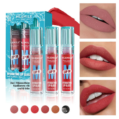 Pearl Infused Lip Glaze Matte Velvet Texture Water Resistant Smudge Proof Moisturize Lips Non Transfer