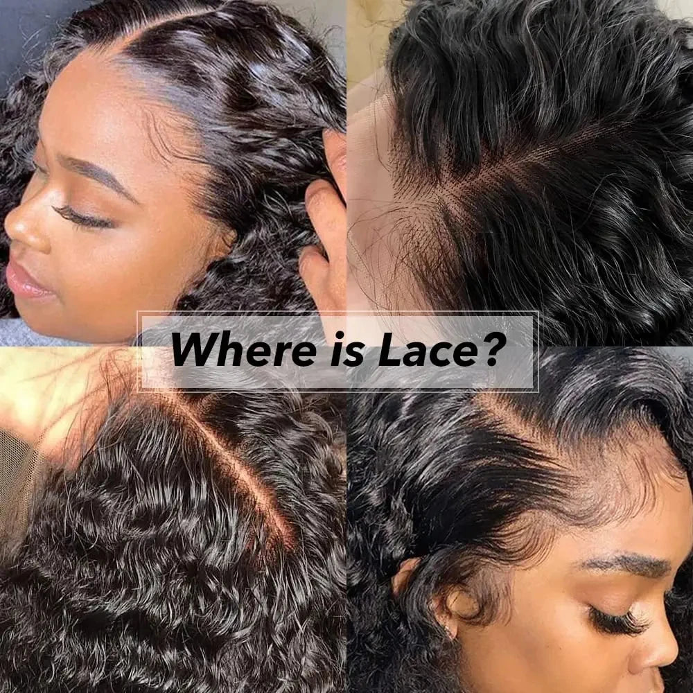 QT 13x4 Kinky Curly Lace Front Wigs Human Hair Wigs for Black Women Transparent Lace Frontal Wig Brazilian 4x4 Lace Closure Wig