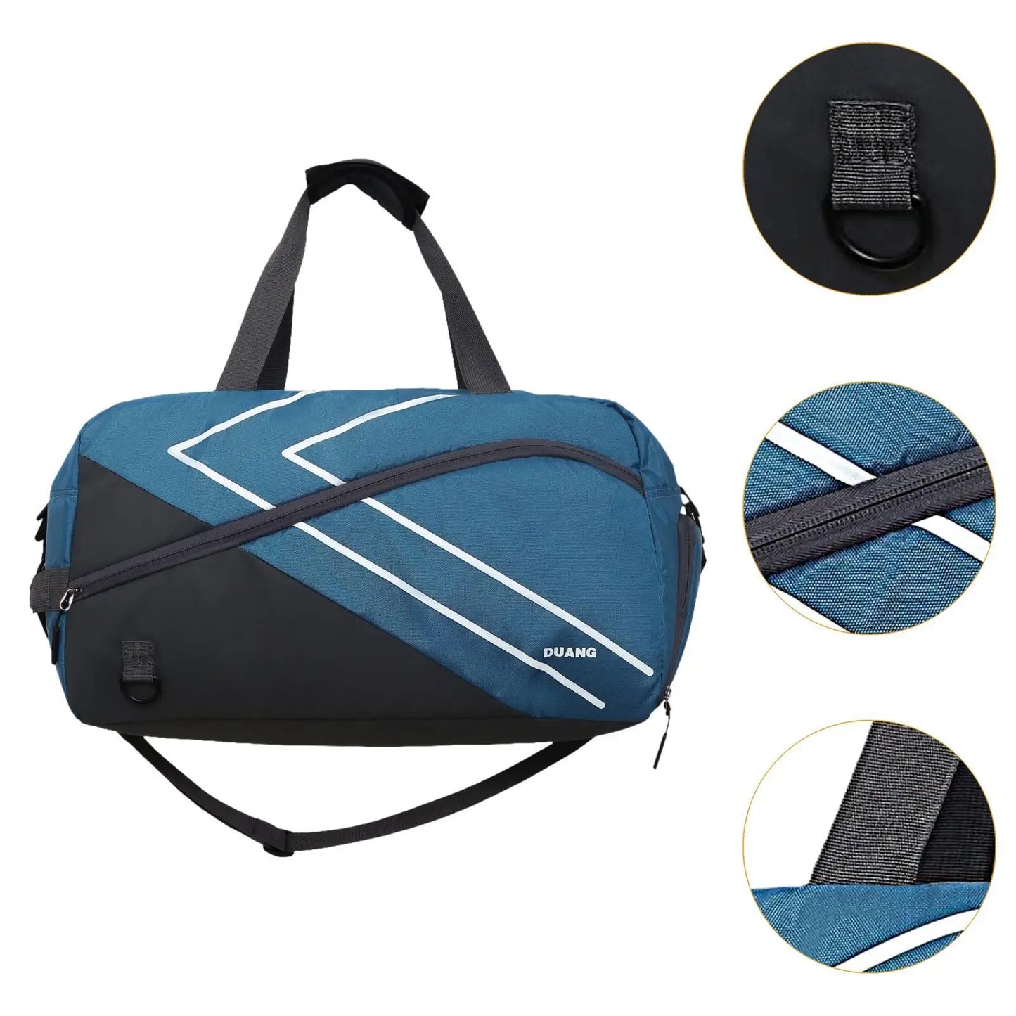Tennis Racquet Crossbody Bag with Shoes Compartment Oxford Cloth Gym Duffel
