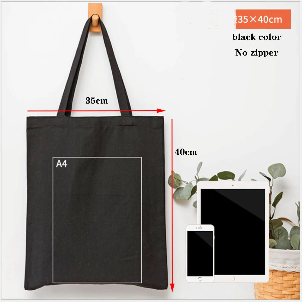 Canvas Bag Storage Bag Grocery Bag Eco-Friendly foldable Bag folding Pocket Tote Portable Shoulder Handbags Food Shopping bag
