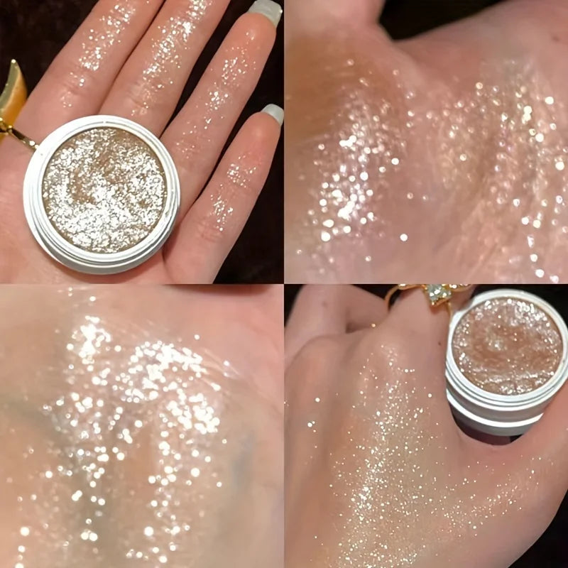 Contouring Highlighter Cream Pearlescent Glitter Luminizer Waterproof Three-dimensional Face Makeup Illuminator High Gloss