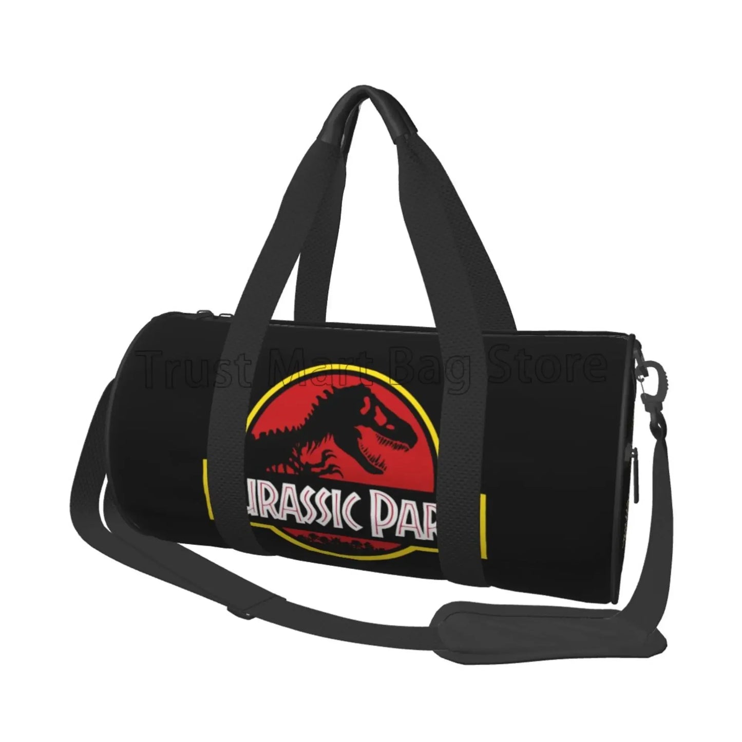 Jurassic Park Overnight Duffel Bags Weekend Carry-On Tote Luggage Bag with Zipper for Practice Canvas Travel Bag for Gym Sport