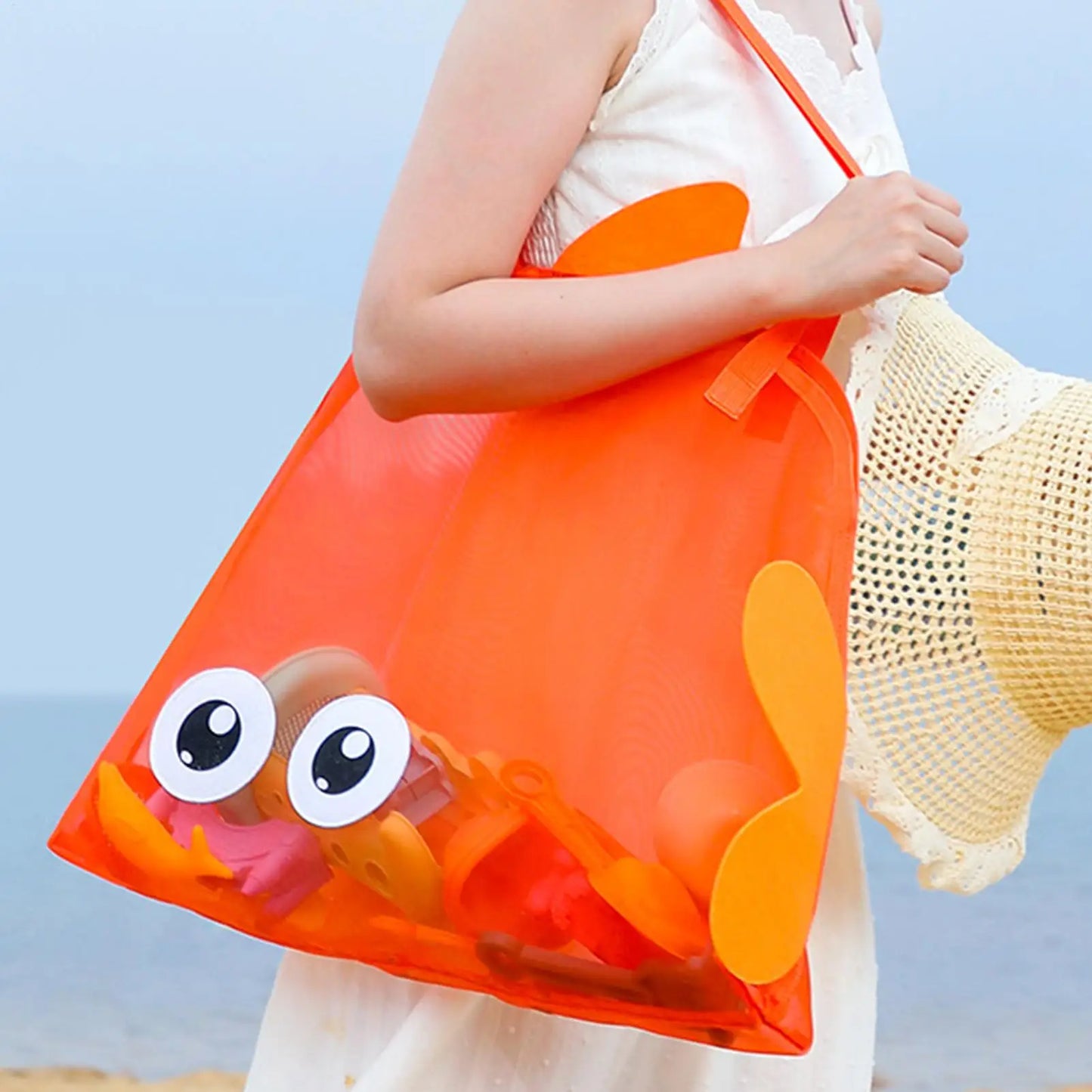 Beach Tote Reusable Shopping Grocery Bag Large Lightweight Multi Functional Tote for School Travel Picnic Family Gym Vacation