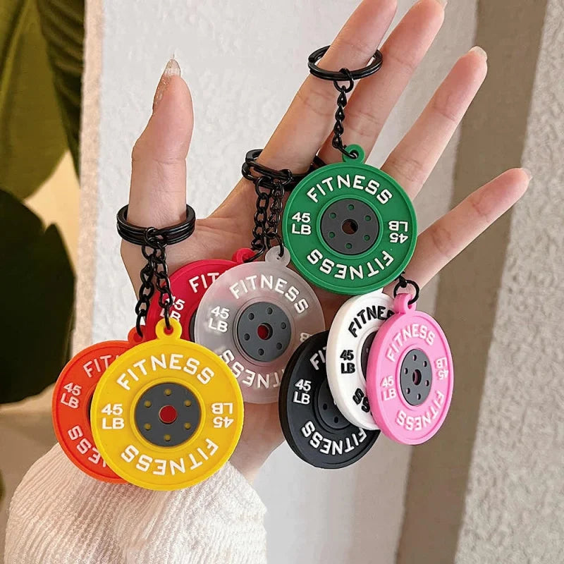 Creativity Weight Piece Barbell Keychain Gym Gifts for Gym Love Weight Piece Detachable Barbell Key Chain Charm Bag Pendant