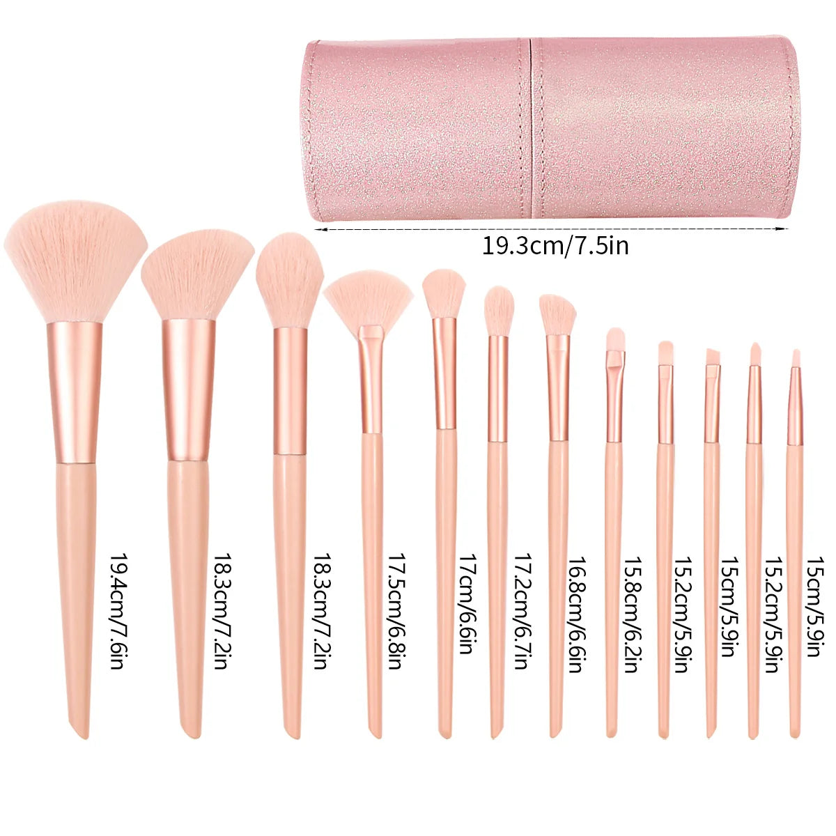 New 13 Pcs/set In Barrels Makeup Brushes Set Powder Foundation Blush Contour Eyeshadow Brow Lashes Cosmetic Brushes Beauty Tools