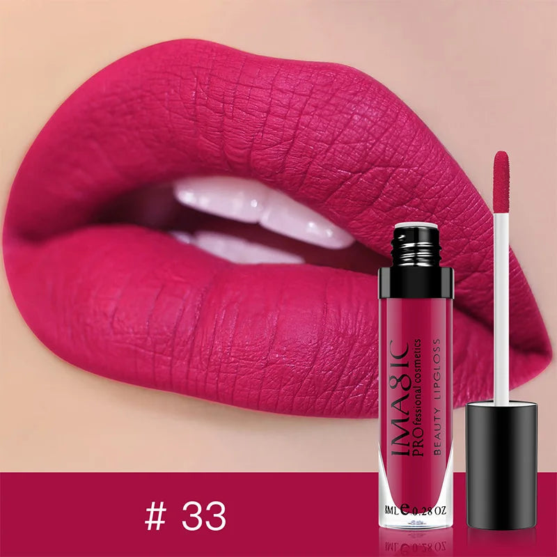 IMAGIC matte 28 color Sexy Matte Lipstick lipgloss Waterproof Long Lasting Gloss Beauty makeup lip gloss fashion lip