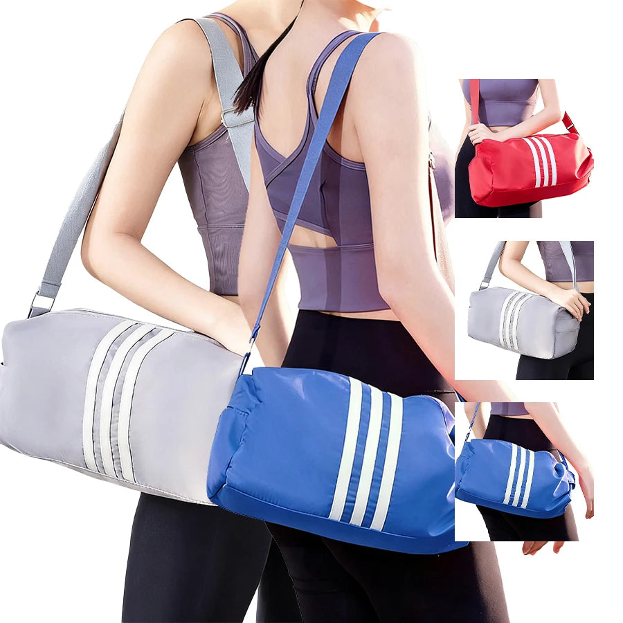 8L Fashionable Fitness Travel Bag, Large Capacity with Dry and Wet Separation Design, Lightweight and Portable, Made of Wear-Resistant Polyester with Adjustable Shoulder Straps, Suitable for Fitness Enthusiasts and Travelers,