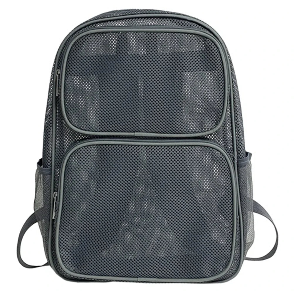 Large Mesh Backpack See Through Mesh Backpack with Comfort Straps Large Capacity School Bag Heavy Duty for Outdoor Sports