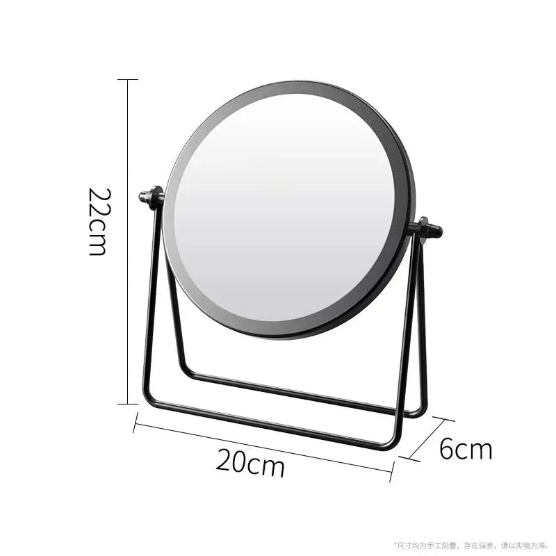 360 Degrees Rotate Iron Desktop Mirror Texture Ladies Makeup Mirror Creative Iron Mirror Strong Sense Of Style