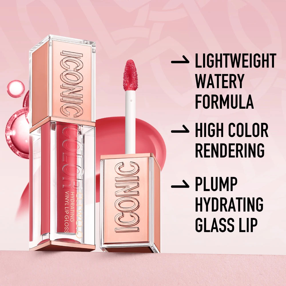 O.TWO.O Lip Gloss Lip Tint Glow Lightweight Hydrating Moisturizing Non-Sticky Long Lasting Plump Red High-shine Lip Glaze Makeup