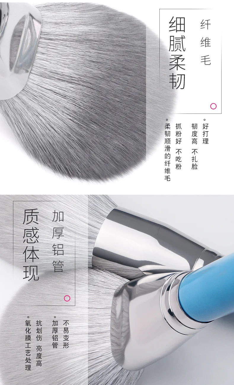 13pcs/set Blue Makeup brushes whole set Big Powder Blusher sculpting Eyeshadow make up kit smudge highlighter eyebrow lip brush