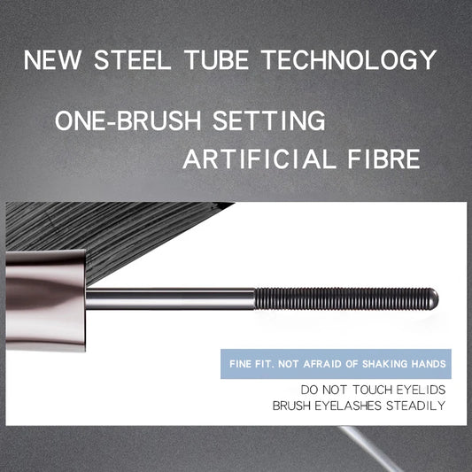 MACKANDY New Steel Pipe Black Technology Mascara Upgrade Non-Clumping Smudge-Proof Long Lasting No-Flake Waterproof Mascaras