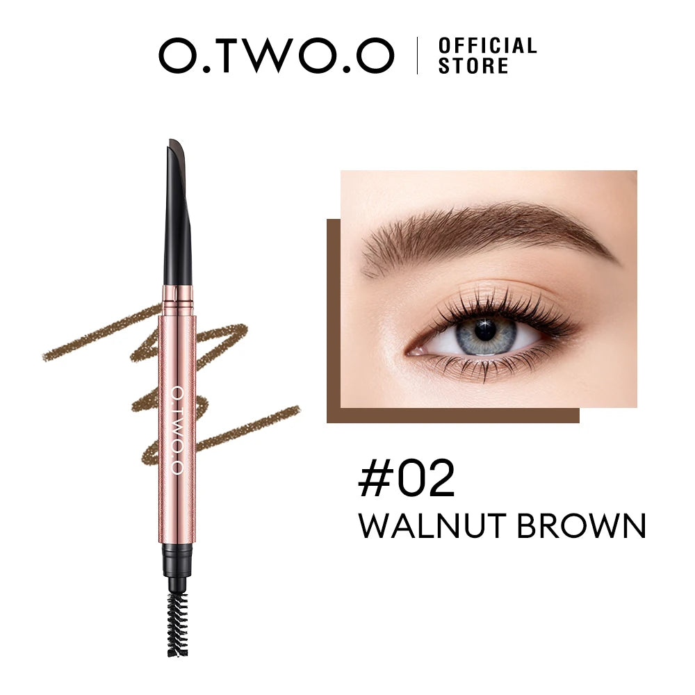O.TWO.O Eyebrow Pencil Brow Pencil Machete Angled Natural Smooth High-definition Long-lasting Waterproof Brow Pen Definer Makeup