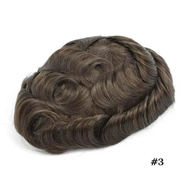 Skinlike HDLace PU Men Toupee Human Hair Wig HDWIGS Human Remy Hair System Units Natural Hair Replacement HD Lace PU Hair Topper