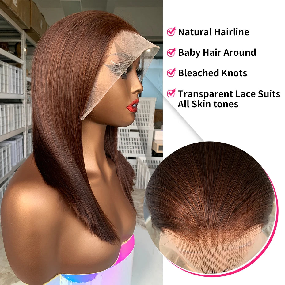 Vietnamese Glueless Wigs 100%human Hair Quality 2x6 Lace Closure Ready to Wear Wig 250 Density13x6 13x4 Lace Frontal Bob Wigs #2