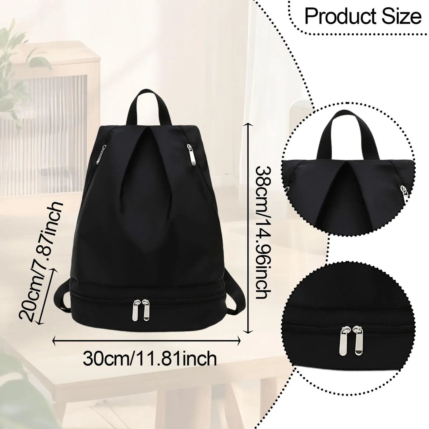 Gym Backpack Waterproof Adjustable Strap Beach with Wet Pocket Travel Portable Swimming Rucksack Small Gym Bag Sports Backpack