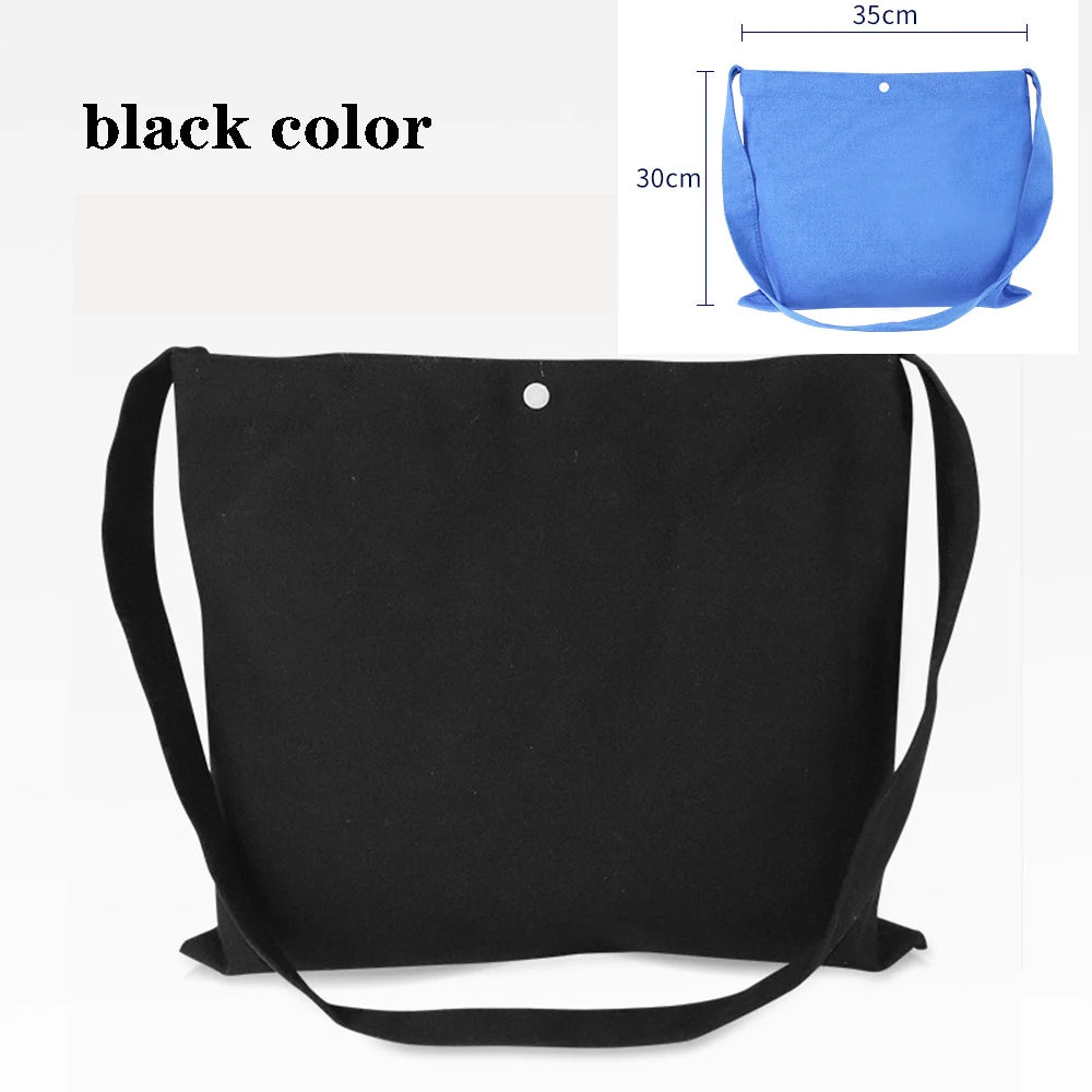 Canvas Cloth Bag Cotton Shopping grocery bags Resuable fabric shoulder bag Folding Tote Portable Handbags School Pen Storage Bag