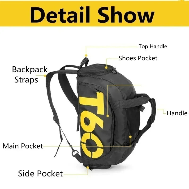 Travel Sports Bag Men Gym Bag Oxford Dry Wet Separation Bag Large Capacity Yoga Sports Backpack Luggage Bag Fitness Training Bag