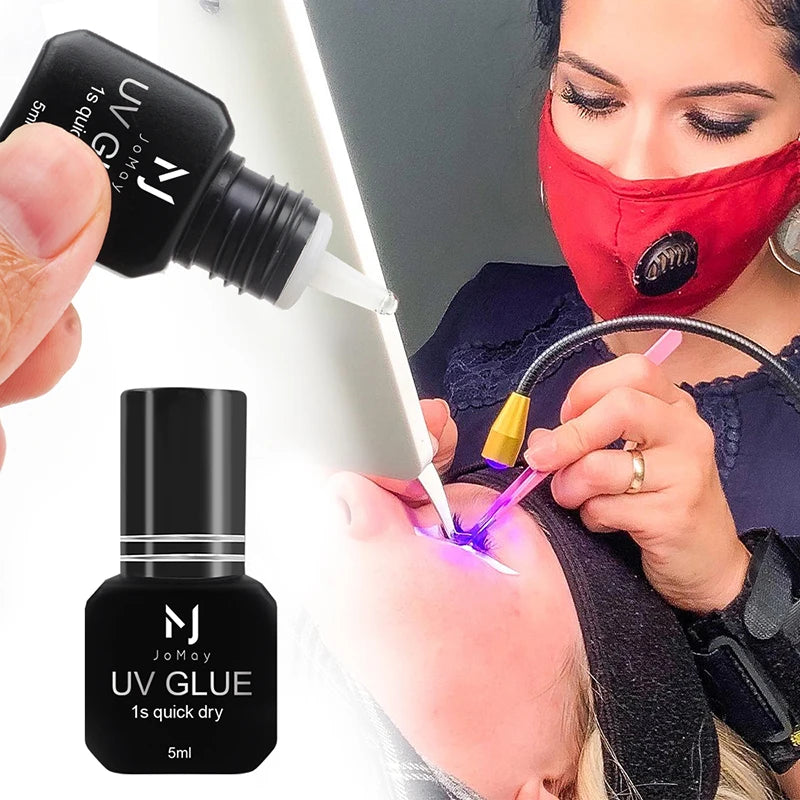 JOMAY UV GLUE Adhesive For Eyelash Extensions 0.1S Fast Drying Strong False Eye Lash Extension Glue Long Lasting UV Eyelash Glue