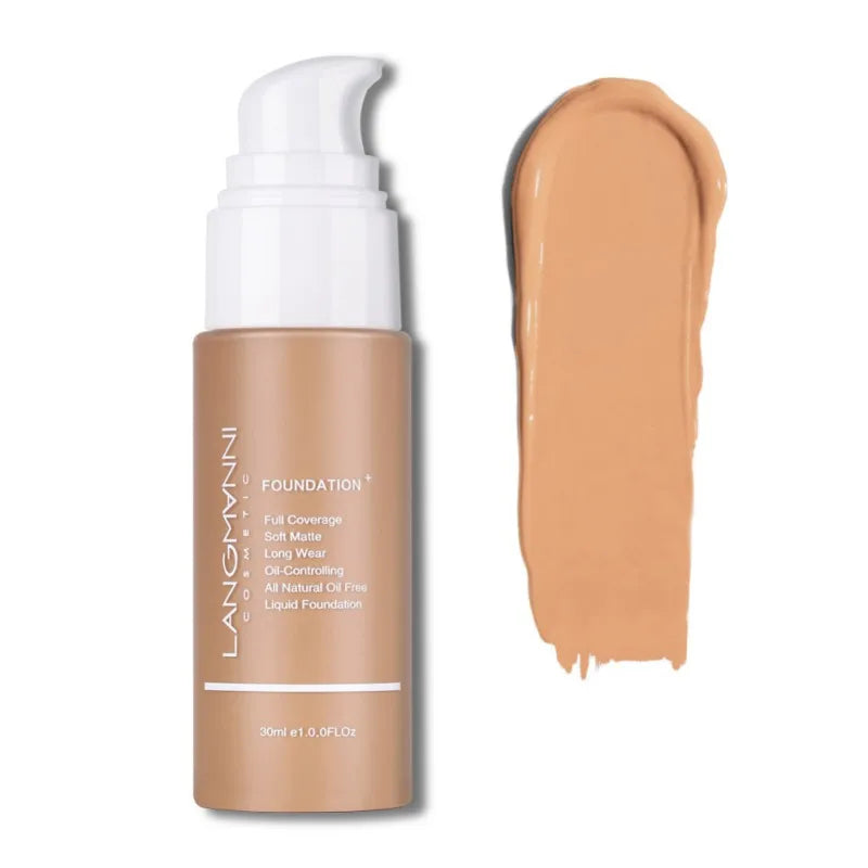 30ml Waterproof Liquid Foundation Face Makeup Moisturizing Cover Freckles Acne Scars Blemishes Even Skin Color Maquiagem Smooth