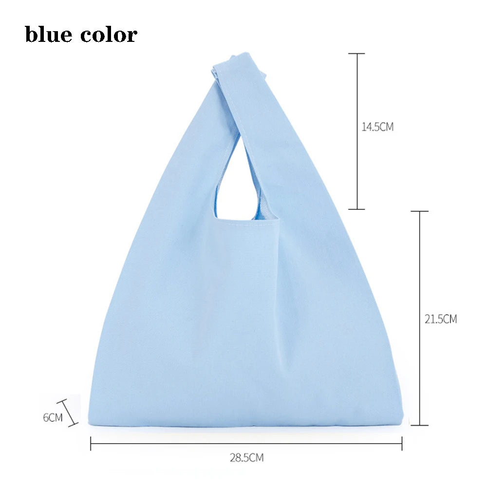 Canvas Cloth Bag Cotton Shopping grocery bags Resuable fabric shoulder bag Folding Tote Portable Handbags School Pen Storage Bag