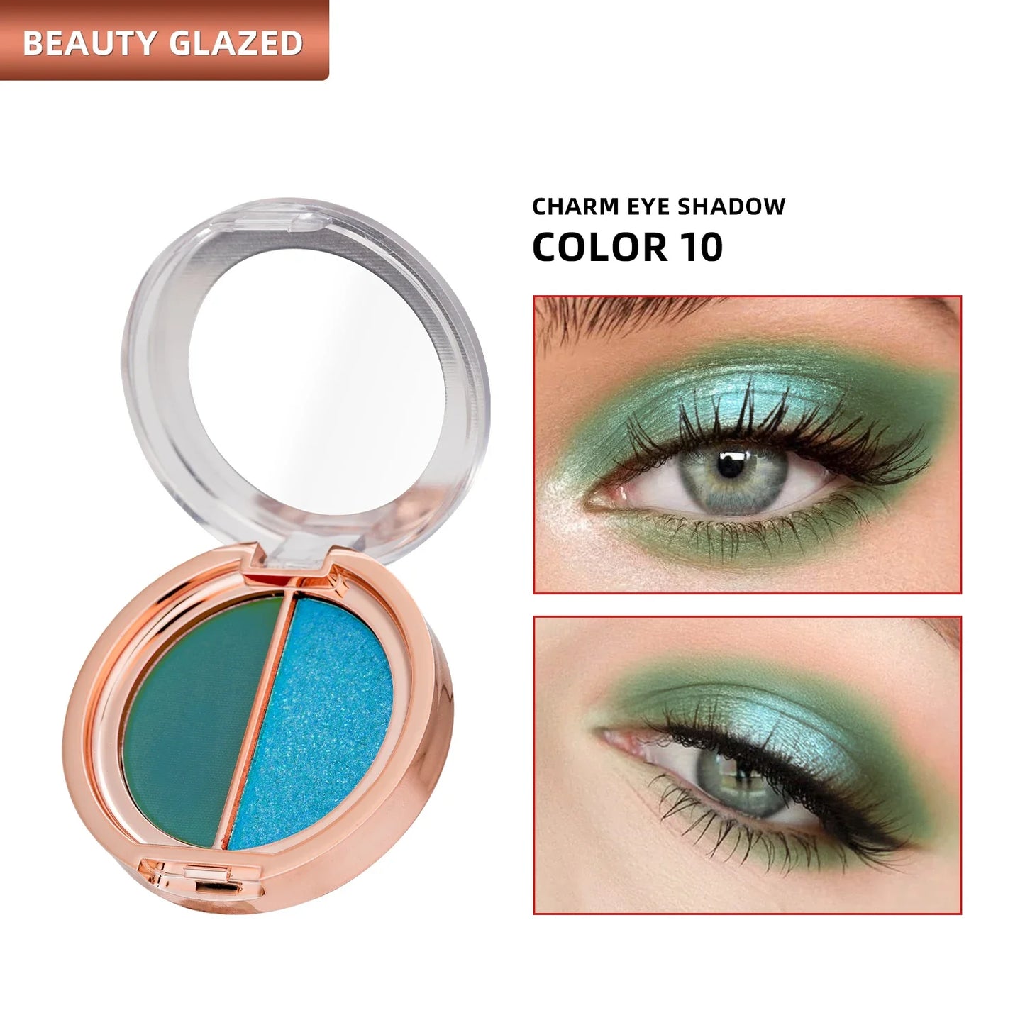 BEAUTY GLAZED 2 IN 1 Eye Shadow Palette Matte Glitter Eyeshadow Neon Nude Red Piow Pigments Shadow Professional Makeup Palette