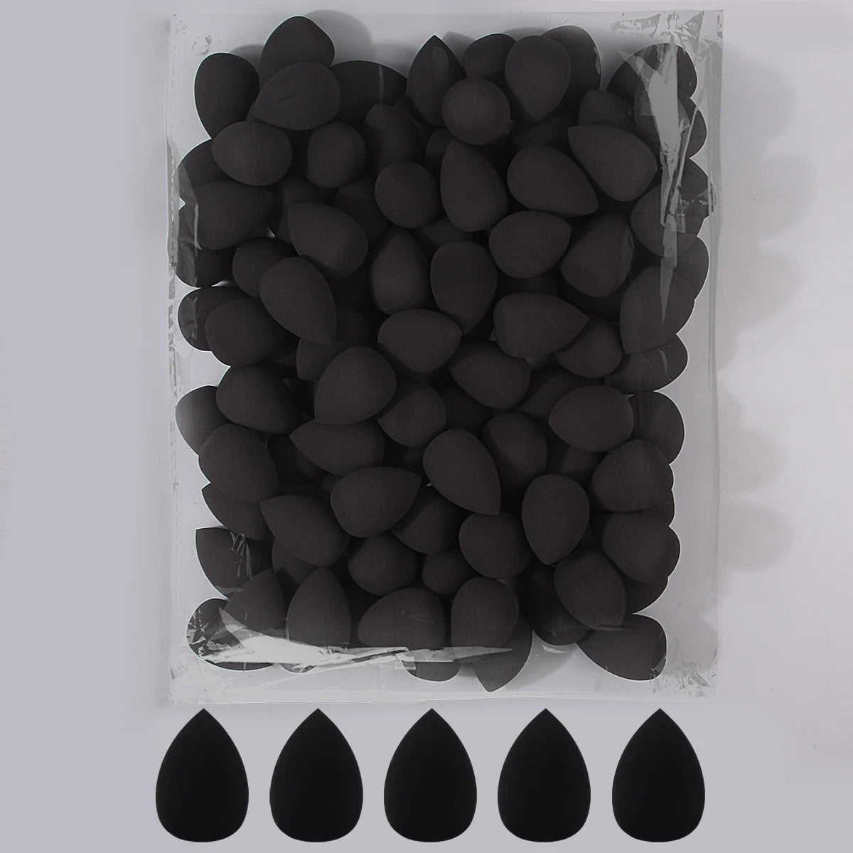 Multi-specification best-selling black makeup sponge beauty egg set, high resilience and no powder sticking facial makeup tools