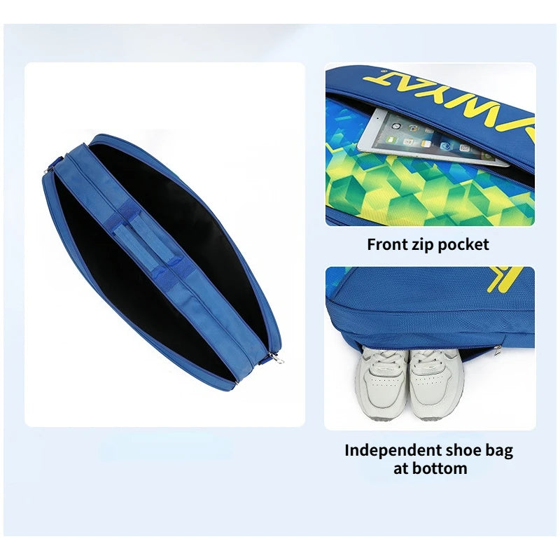 ﻿ 2025 New Tennis Rackets Bag Large Capacity Tennis Backpack Badminton Gymbag Squash Racquet Bag With Separated Shoes Bag