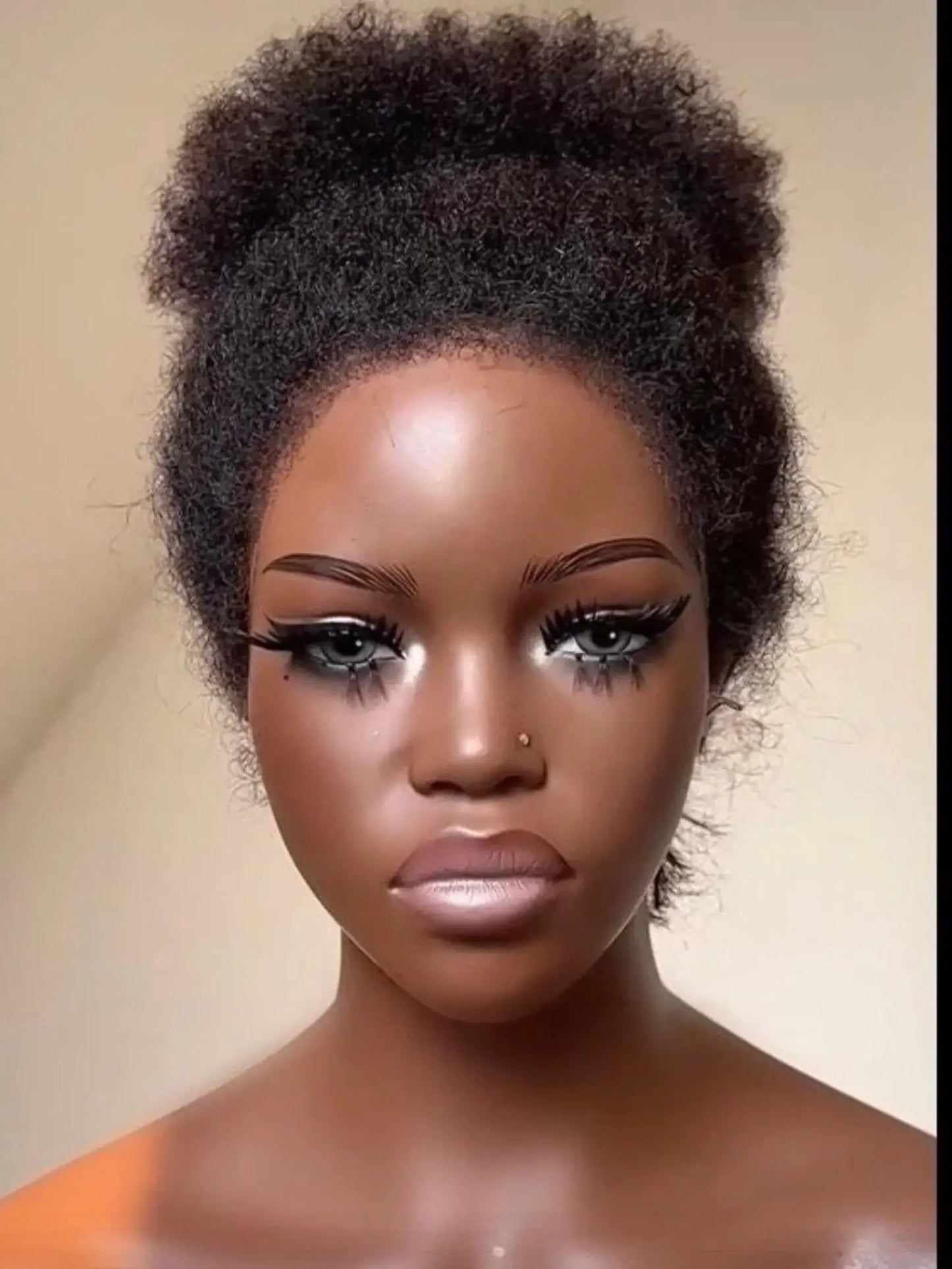 180Density Yaki Soft Preplucked Black 26" Long Glueless Kinky Straight Synthetic 13X4 Lace Front Wig For Women Baby Hair Daily