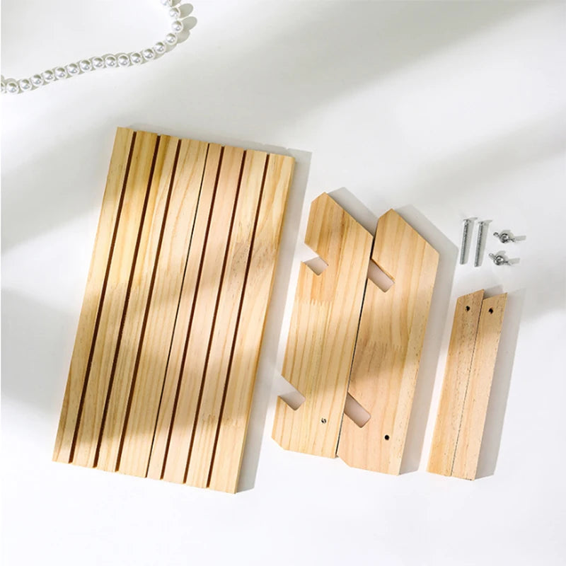 2-4 Tier Ear Stud Holder Wooden Jewelry Earring Dispaly Stand Shelf Cupcake Makeup Mini Figure Organizer Showcase Rack Riser