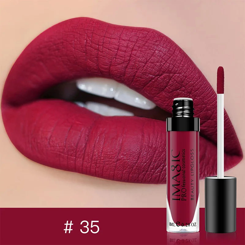 IMAGIC matte 28 color Sexy Matte Lipstick lipgloss Waterproof Long Lasting Gloss Beauty makeup lip gloss fashion lip