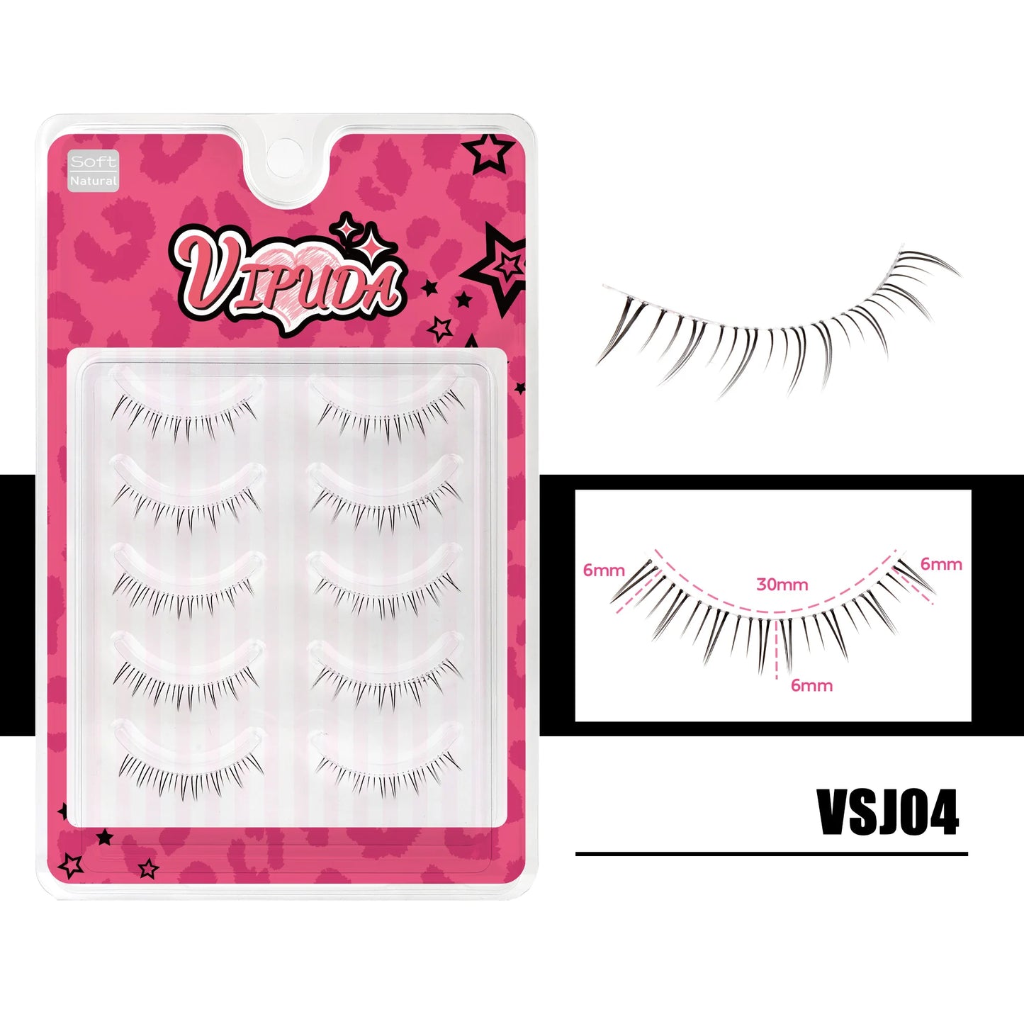 10Pairs Bottom Eyelashes Manga Lower Lashes Clear Band Wispy Small Flame Under Eye Lashes Korean Makeup Cosplay Tools