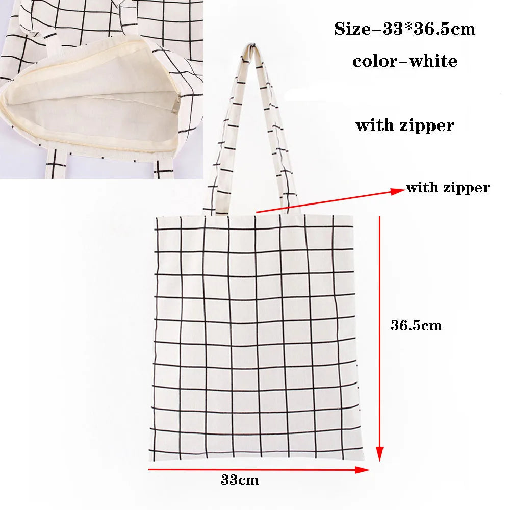 Canvas Bag Storage Bag Grocery Bag Eco-Friendly foldable Bag folding Pocket Tote Portable Shoulder Handbags Food Shopping bag