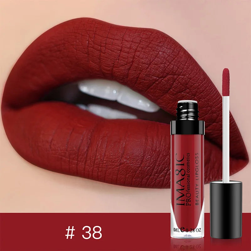 IMAGIC matte 28 color Sexy Matte Lipstick lipgloss Waterproof Long Lasting Gloss Beauty makeup lip gloss fashion lip