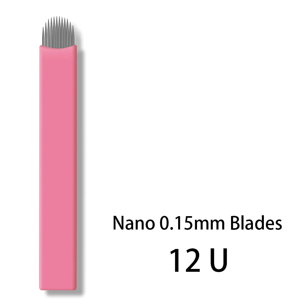 50pcs/Box 0.15mm Microblading Needles Permanent Makeup Eyebrow Tattoo Manual Nano Blades Needles