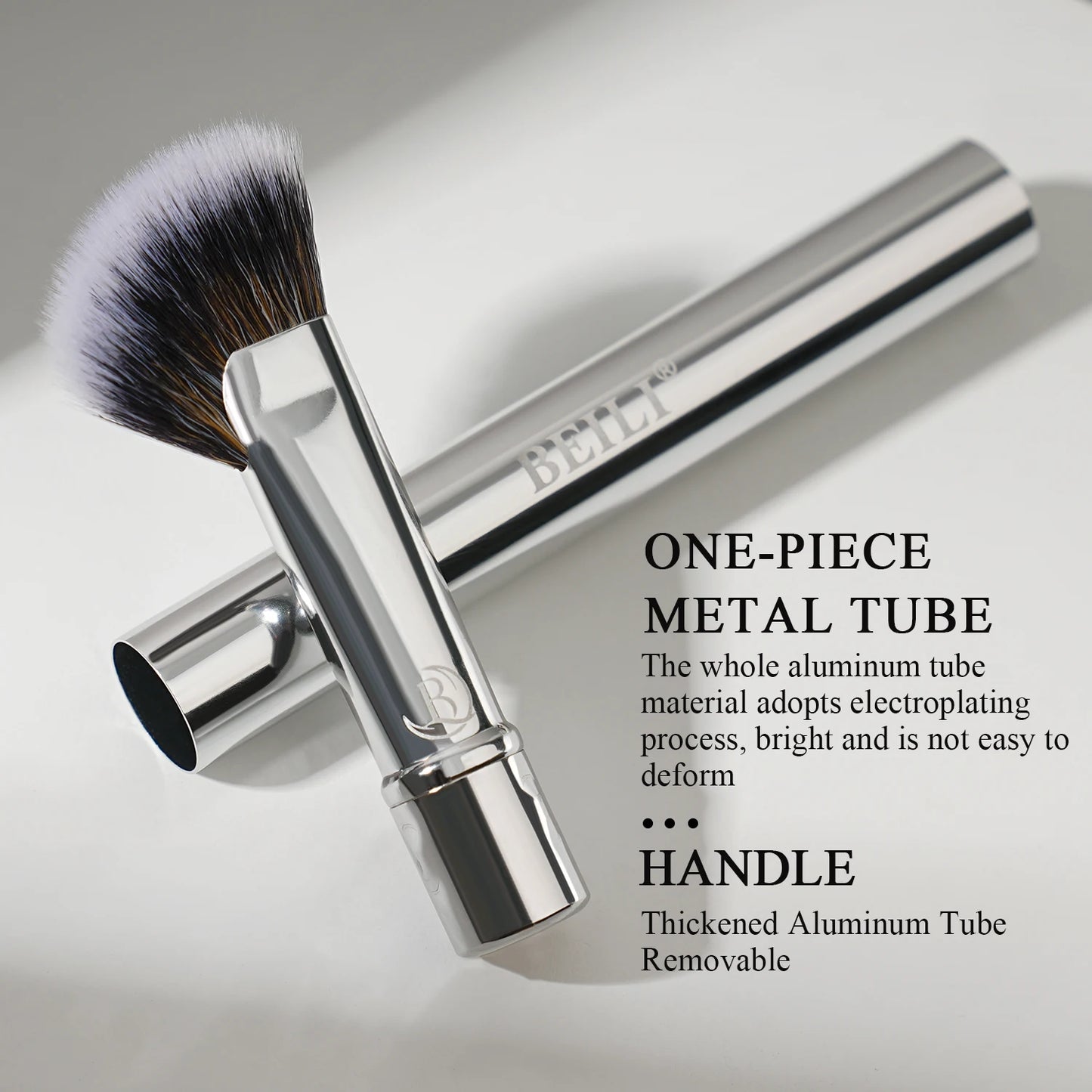 BEILI Portable Makeup Brushes Set For Professional Mini Mirror  Dual  8 Pcs Eyeshadow Contour Angle Brush Travel Cosmetic Tool