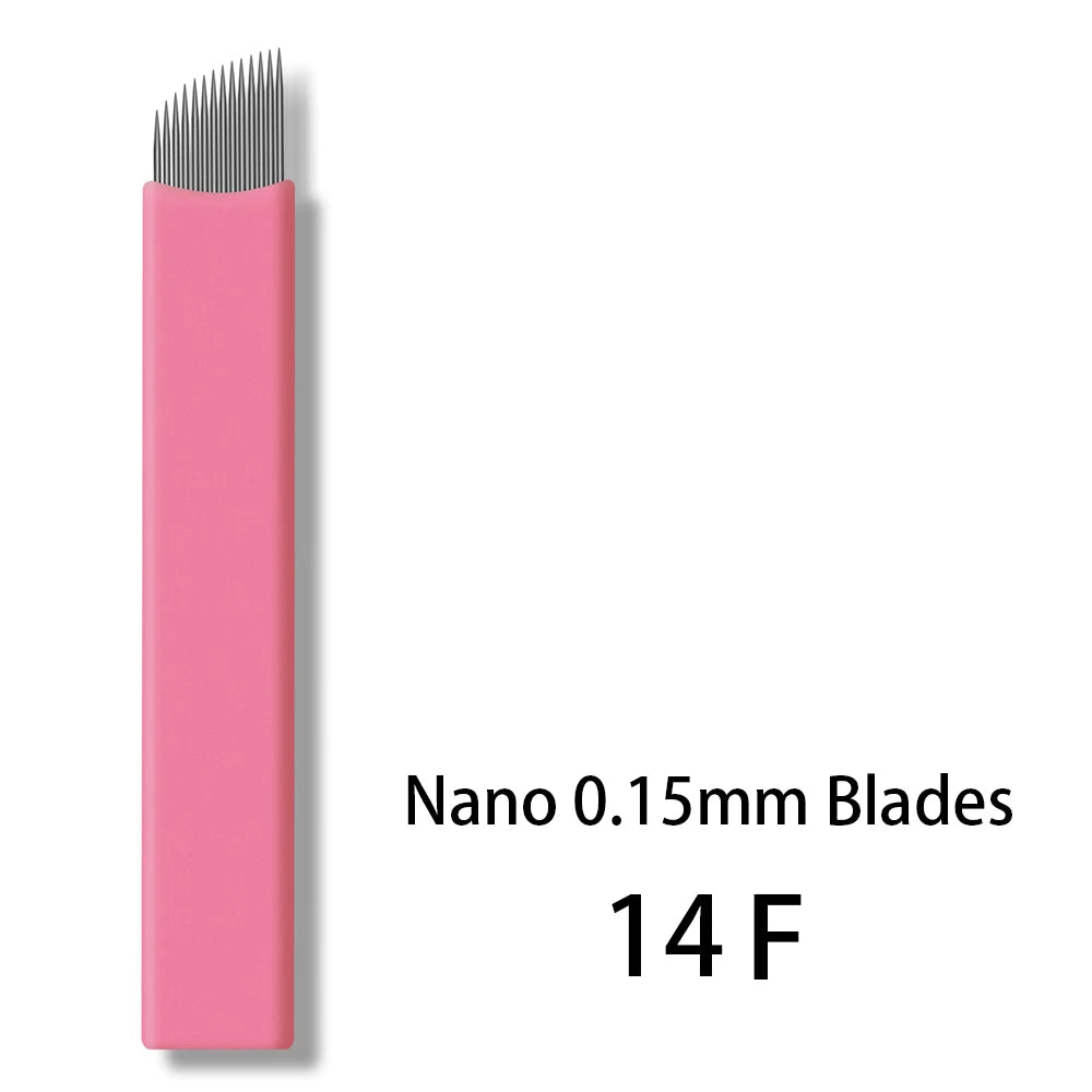 50pcs/Box 0.15mm Microblading Needles Permanent Makeup Eyebrow Tattoo Manual Nano Blades Needles