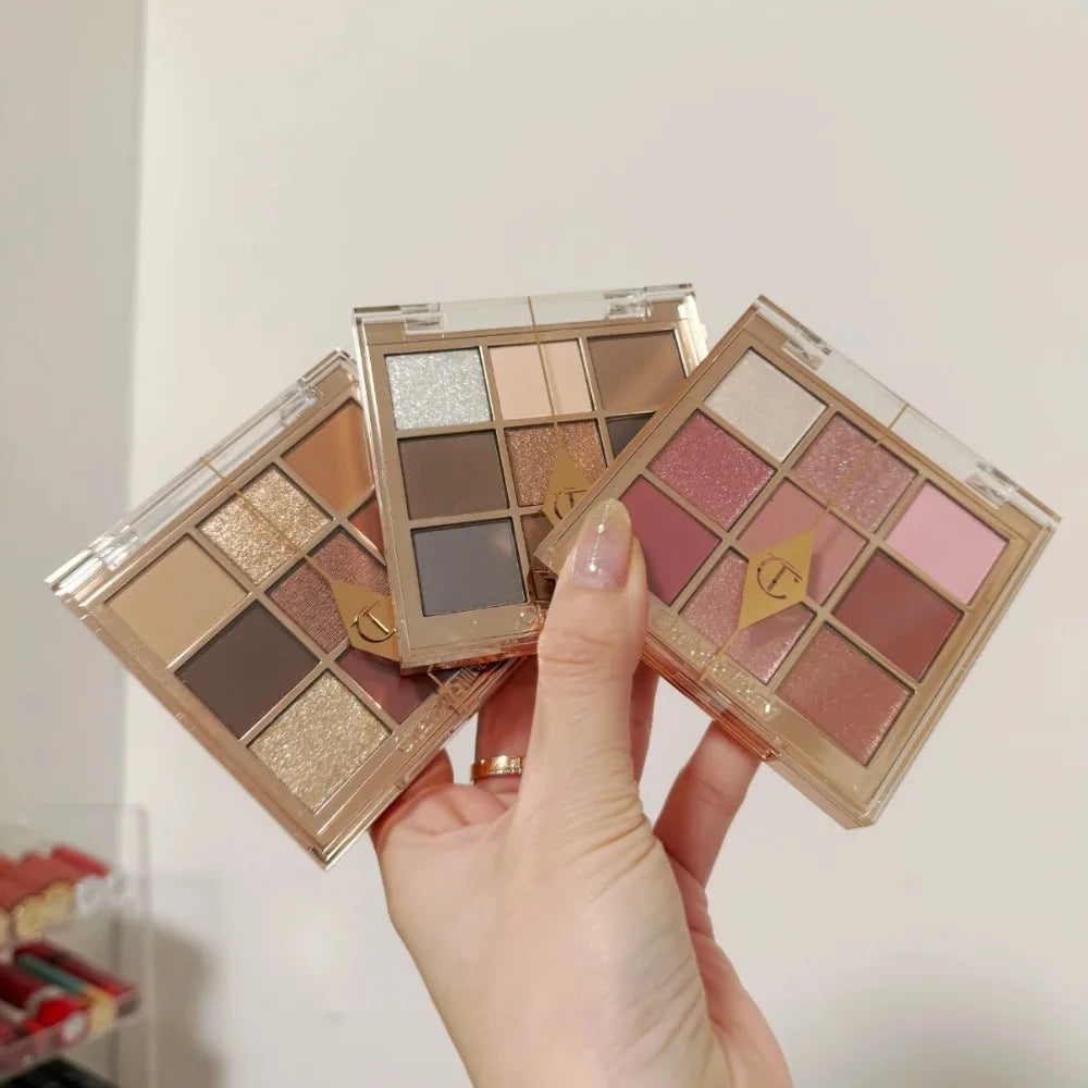 CT 9-color Eyeshadow Palette Shell-like High-gloss Gemstone Palette Controls Oil Light Matte Finish Lasts Longtime Makeup