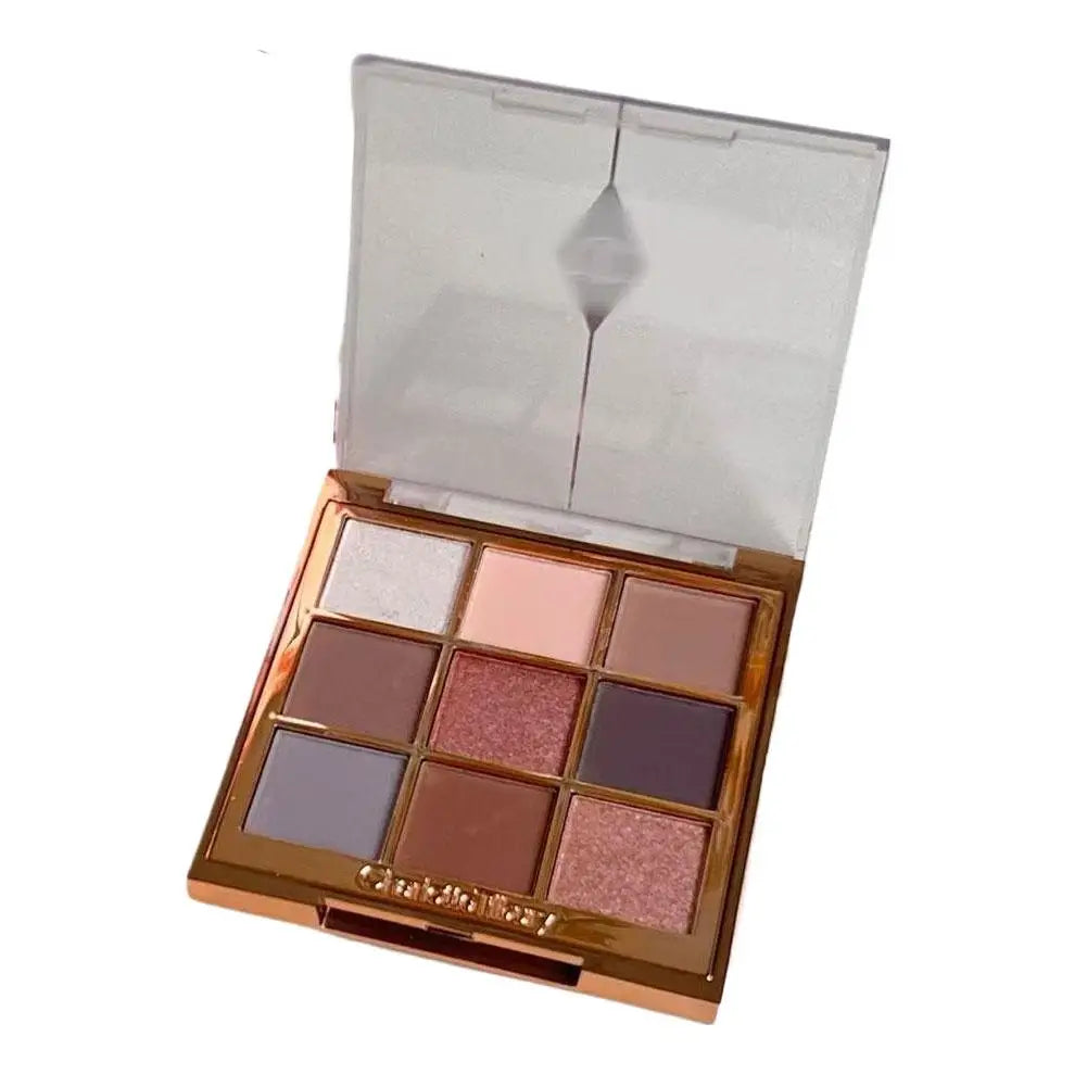 Charlotte Tilbury 9 Color Eyeshadow Palette Lightweight Oil-controlling Longlasting Makeup Matte Finish Facial Contouring Powder