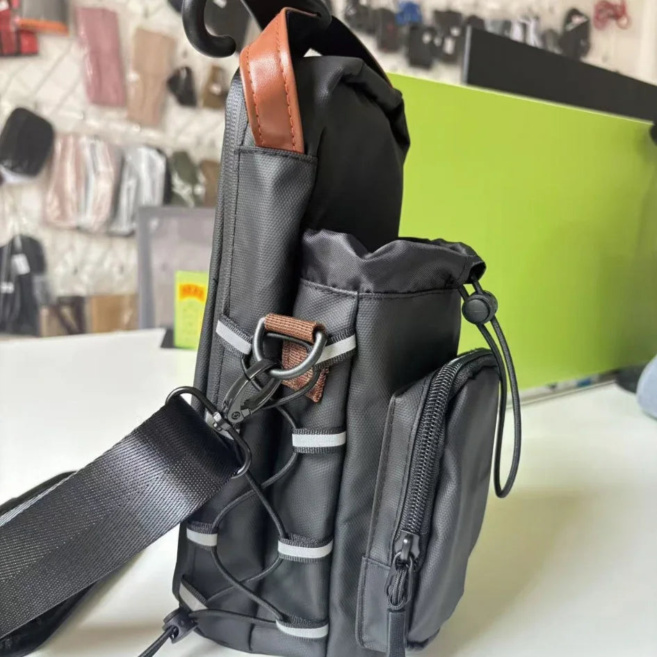 Magnetic Gym Crossbody Bag - Water Bottle Holder with Phone Pocket & Key Clip (Fitness Essentials Organizer for Men/Women)