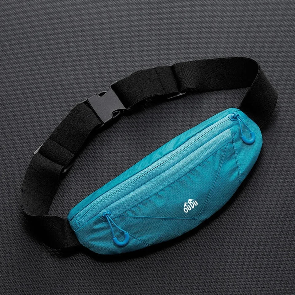Gym Yoga Waist Belt Pack Running Double Zipper Pocket Waist Bag Waistband Sport Bag Mobile Phone Wasit Wallet Men Women Unisex