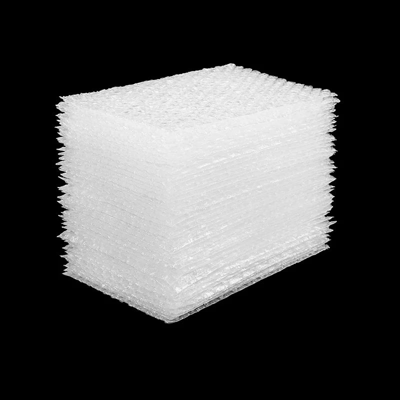 50Pcs Plastic Protective Wrap Envelope White Bubble Foam Packing Bags PE Clear Bubble Bag Shockproof Bag Double Film Cushioning