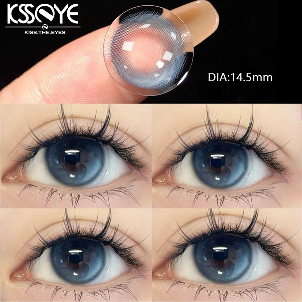 KSSEYE 1 Pair Natural Color Contact Lenses for Eyes with Myopia Diopter High Quality Eyes Color Lens Makeup Yearly Fast Shipping