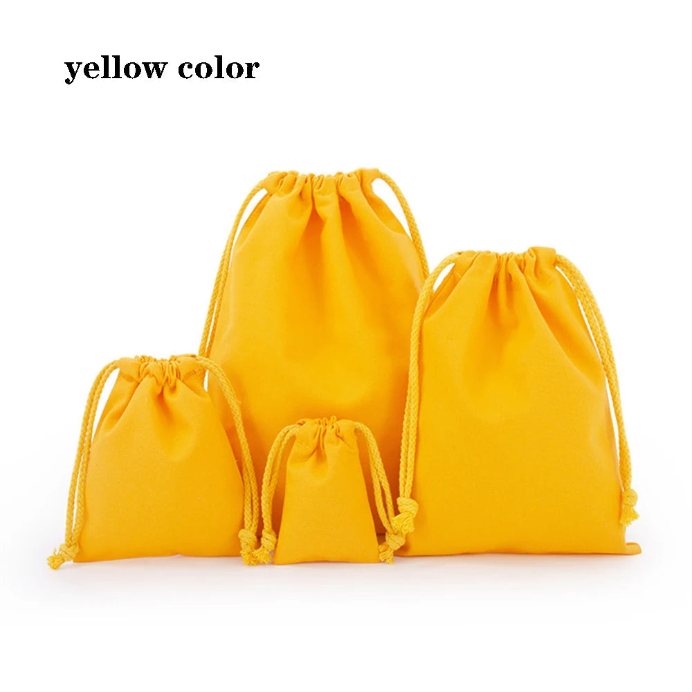 Drawstring bag Cotton Storage organizer Tote Portable Handbags Grocery Shopping Shoulder bags Canvas foldable Travel Storage Bag