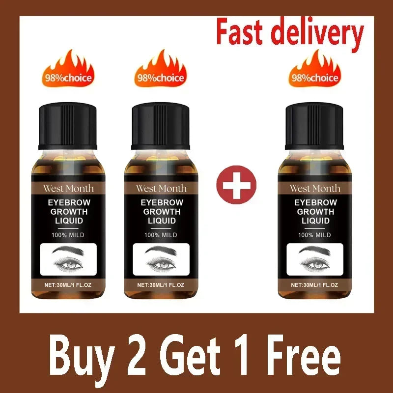 Eyebrow Growth Serum Eyelash Hair Growth Anti Hairs Loss Product Prevent Baldness Fuller Thicker Lengthening Eyebrow Makeup 30ml