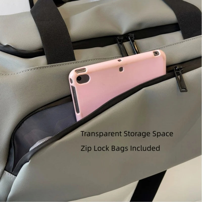 Fitness Bag Training Sports Large Capacity Travel Bag Dry-Wet Separation Handheld Crossbody Bag Soft Breathable Shoe Storage