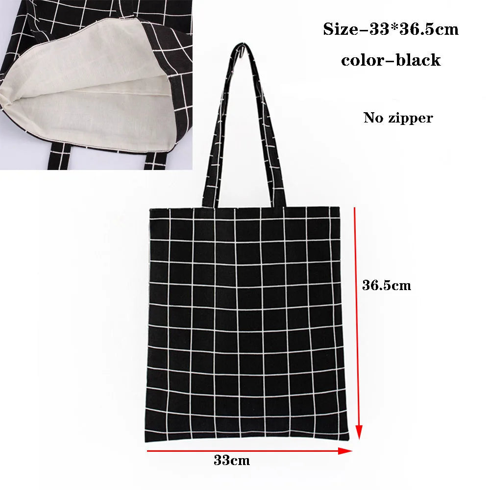 Canvas Bag Storage Bag Grocery Bag Eco-Friendly foldable Bag folding Pocket Tote Portable Shoulder Handbags Food Shopping bag