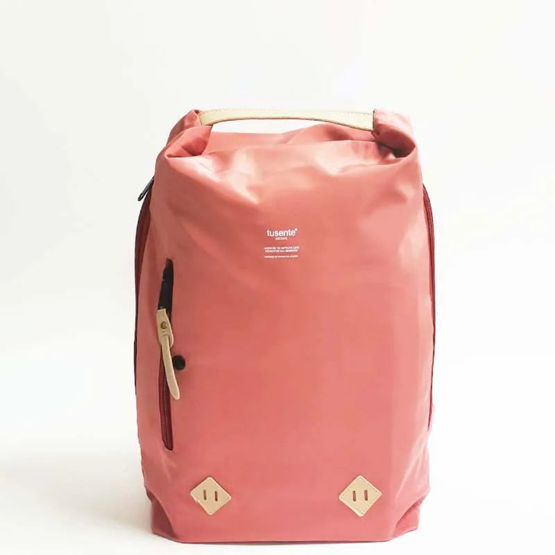 Nylon Fabric Backpack Dual Shoulder Bag for Tennis, Basketball, and Badminton with Built-In Racket Straps, Simple Travel Bags