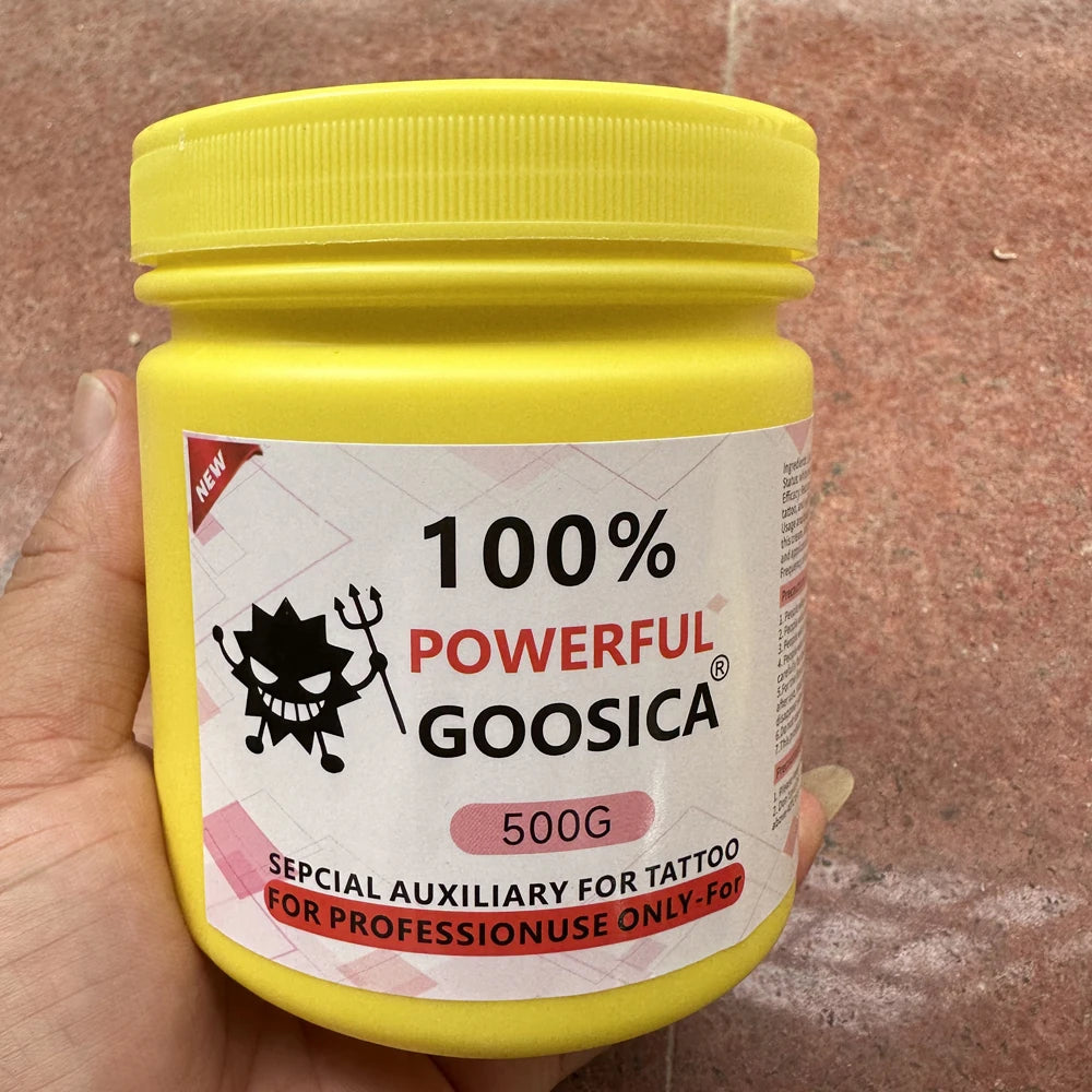 100% POWERFUL GOOSICA Tattoo Cream for Permanent Makeup Microblading Piercing Beauty Eyebrow Lips Liner Auxiliary Cream 500g