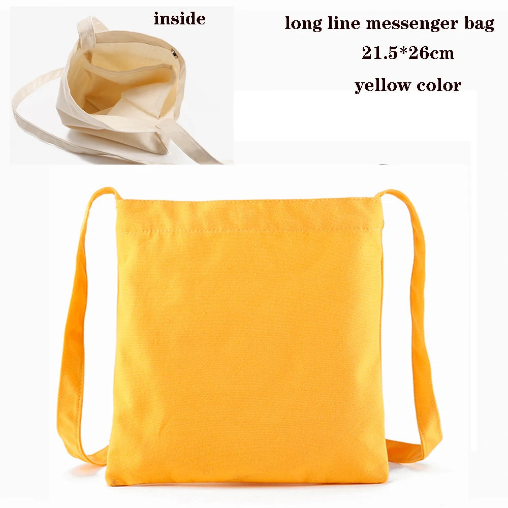 Canvas Cloth Bag Cotton Shopping grocery bags Resuable fabric shoulder bag Folding Tote Portable Handbags School Pen Storage Bag